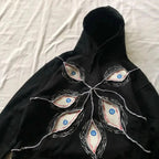 Eye Patchwork Hoodie for Bold Japanese Streetwear Style