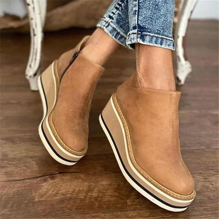Women's Stylish Ankle Boots Beige