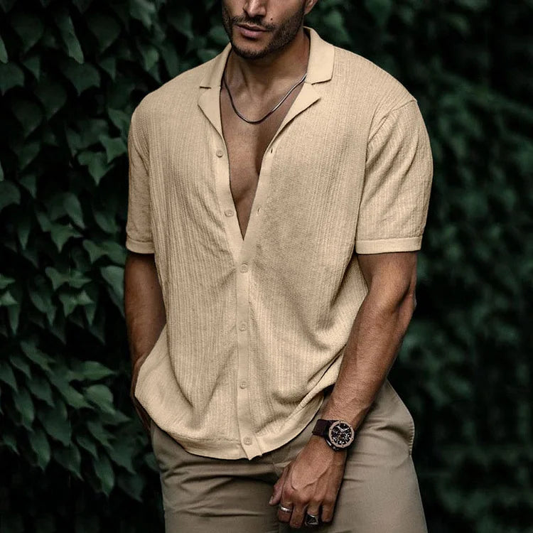 Ryan | Camicia casual da uomo a maniche corte con bottoni