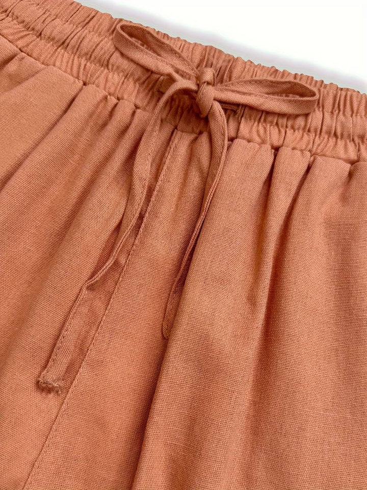 Women's Relaxed Drawstring Cherry Pants-MODAUTLET