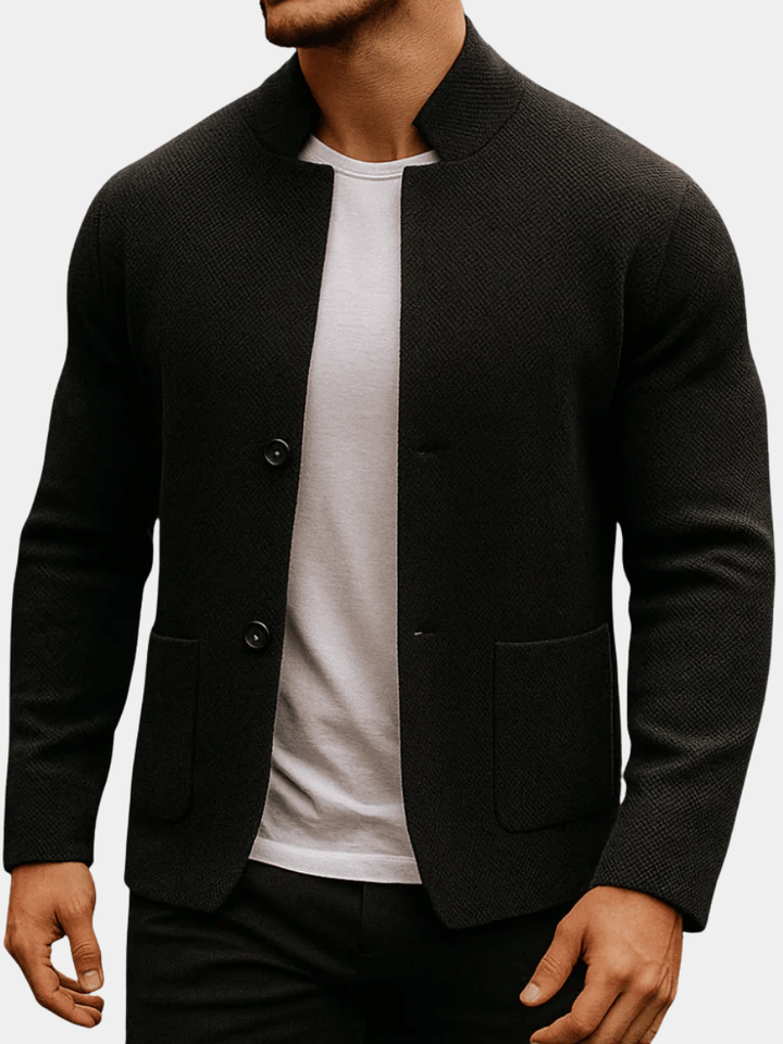 Men's Classic Textured Pocket Cardigan