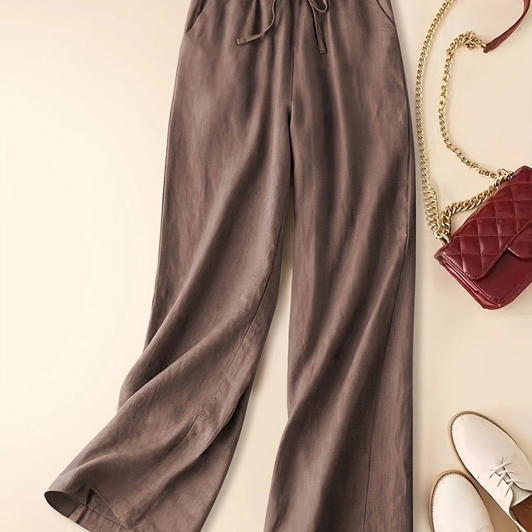 Women's Relaxed Drawstring Cherry Pants-MODAUTLET