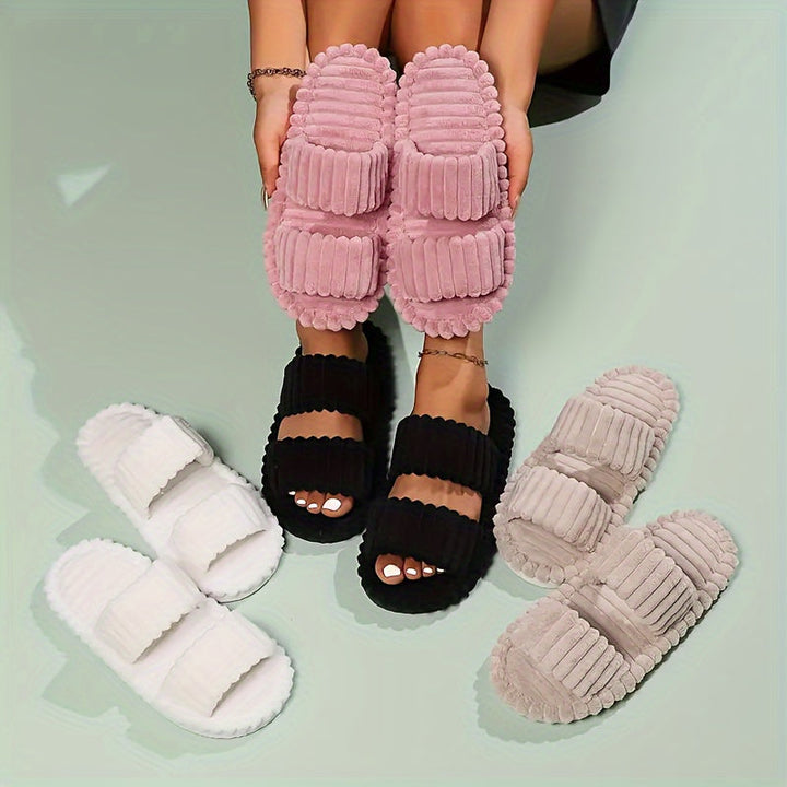 Women's Cozy Non-Slip Plush Slippers – Soft Home Footwear-MODAUTLET
