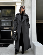 Tricot Trench Coat - Stylish & Versatile Outerwear Grey