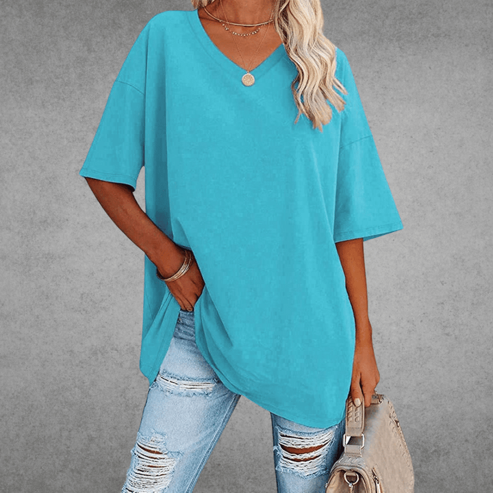 Ada | Camiseta de verano para mujer con cuello en V y manga corta