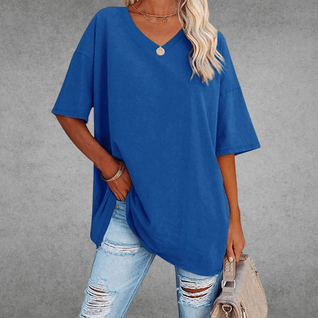 Ada | Camiseta de verano para mujer con cuello en V y manga corta