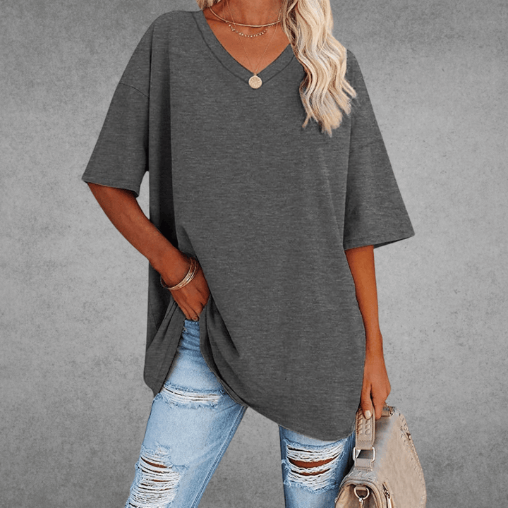 Ada | Camiseta de verano para mujer con cuello en V y manga corta