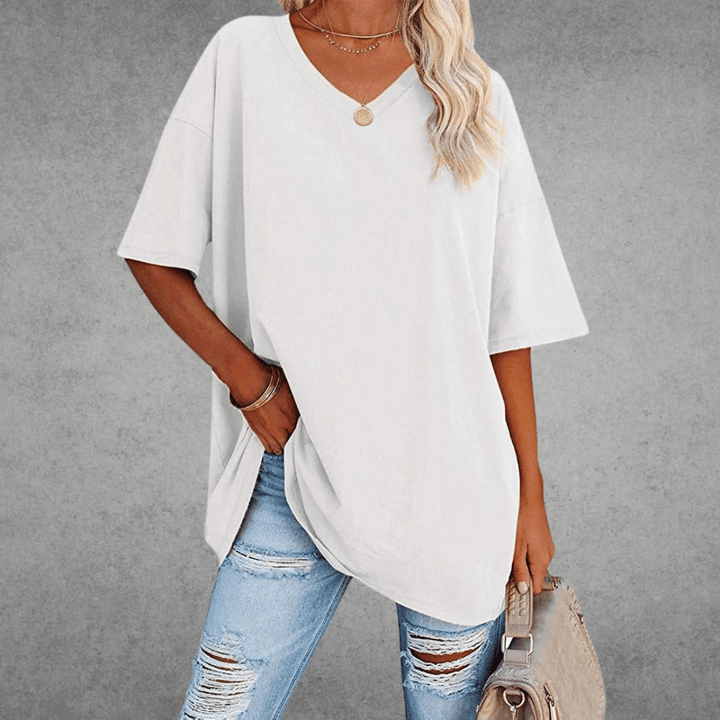 Ada | Camiseta de verano para mujer con cuello en V y manga corta