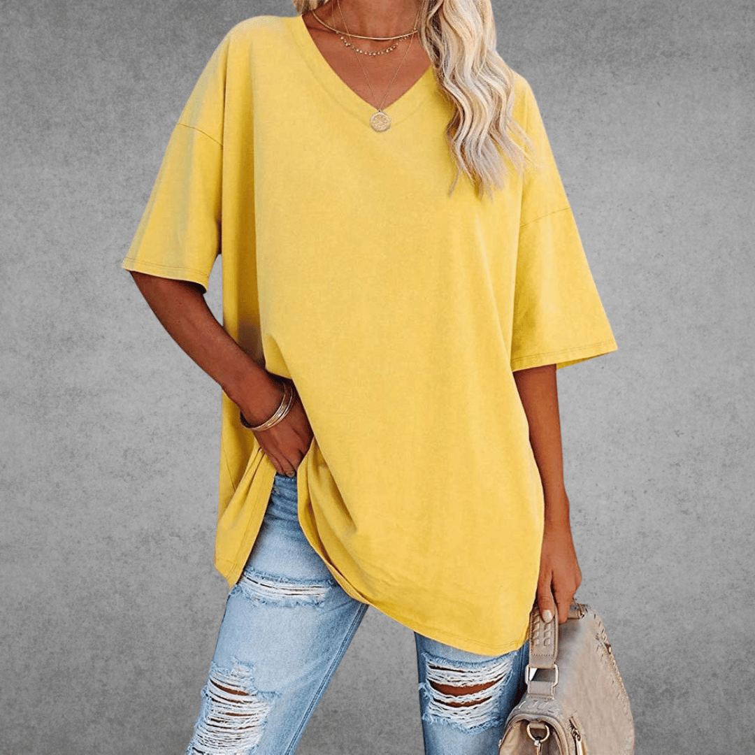 Ada | Camiseta de verano para mujer con cuello en V y manga corta