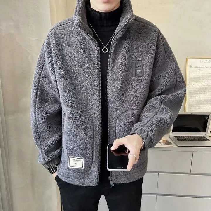 Faux Fur Zipper Jacket for Stylish Comfort-MODAUTLET