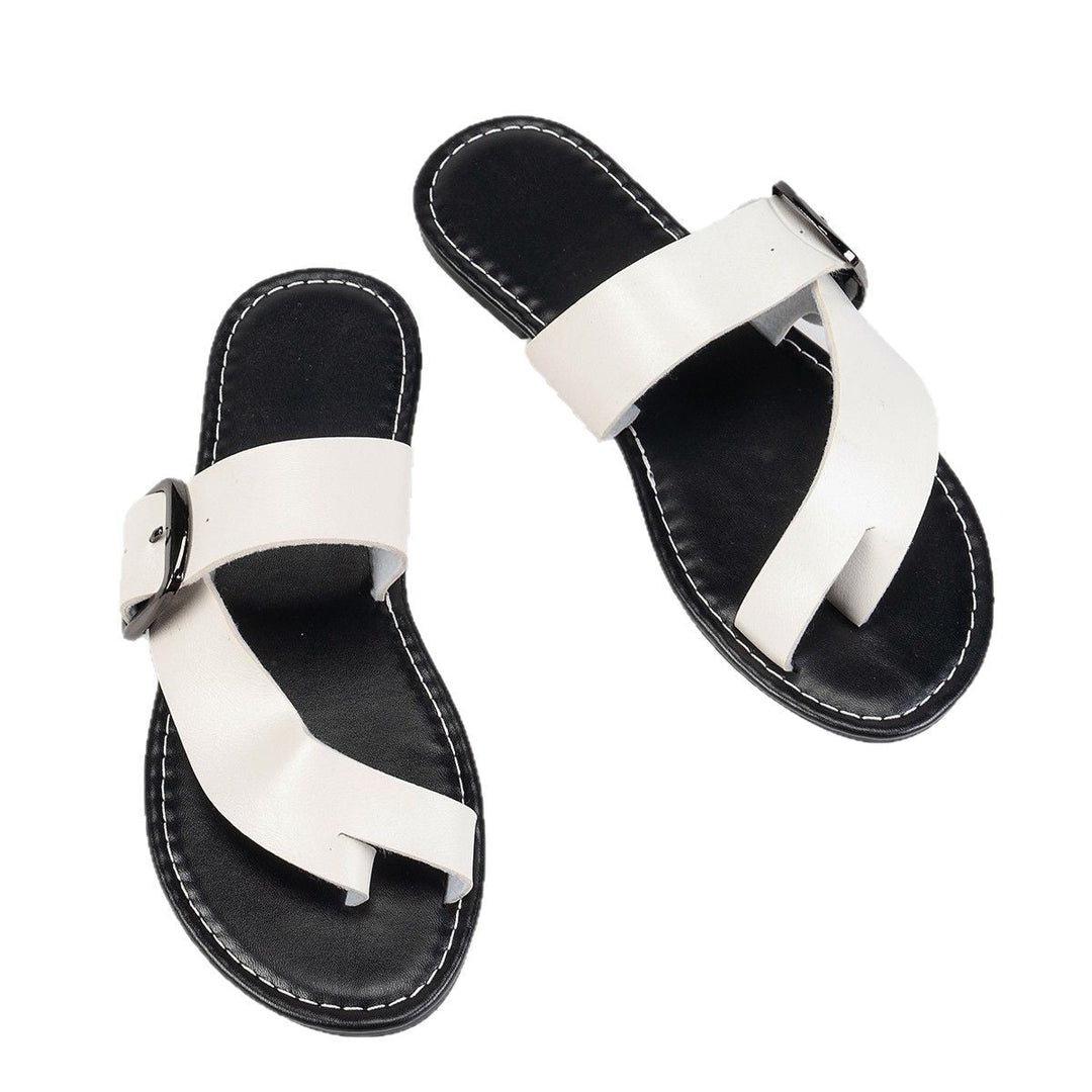 Women's Summer Buckle Toe Clip Sandals for Comfort and Style-MODAUTLET