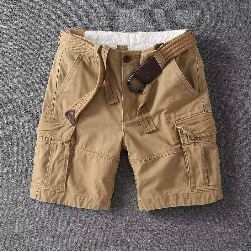 Alfonso | Men's Relaxed Fit Cargo Shorts with Adjustable Belt