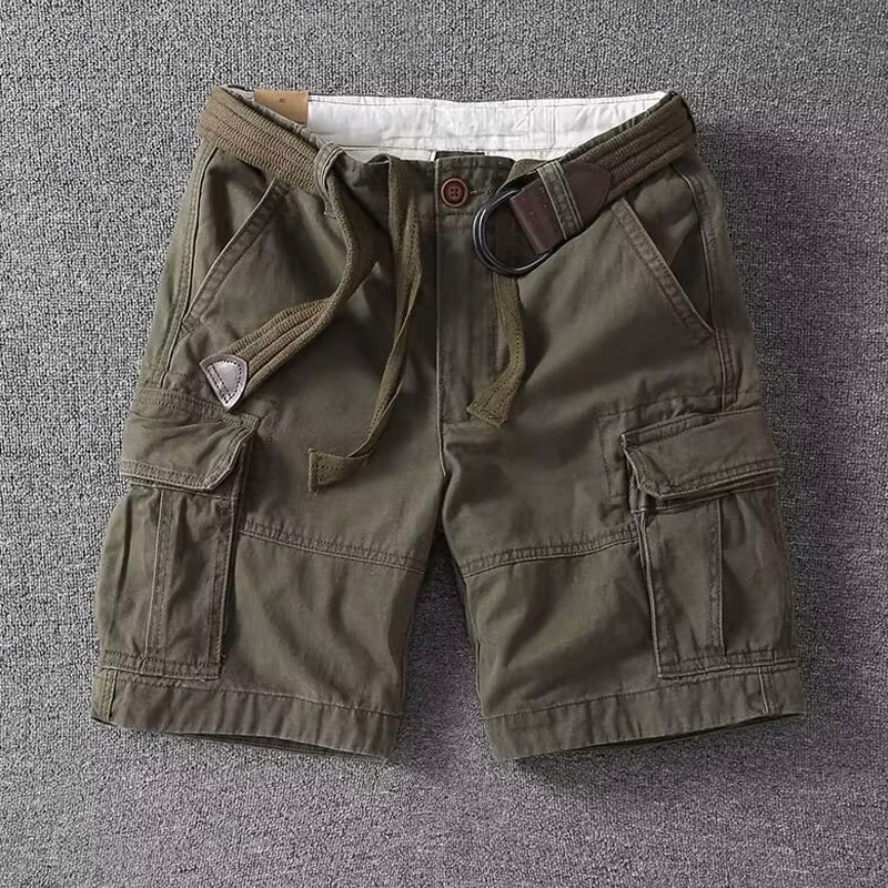 Alfonso | Men's Relaxed Fit Cargo Shorts with Adjustable Belt