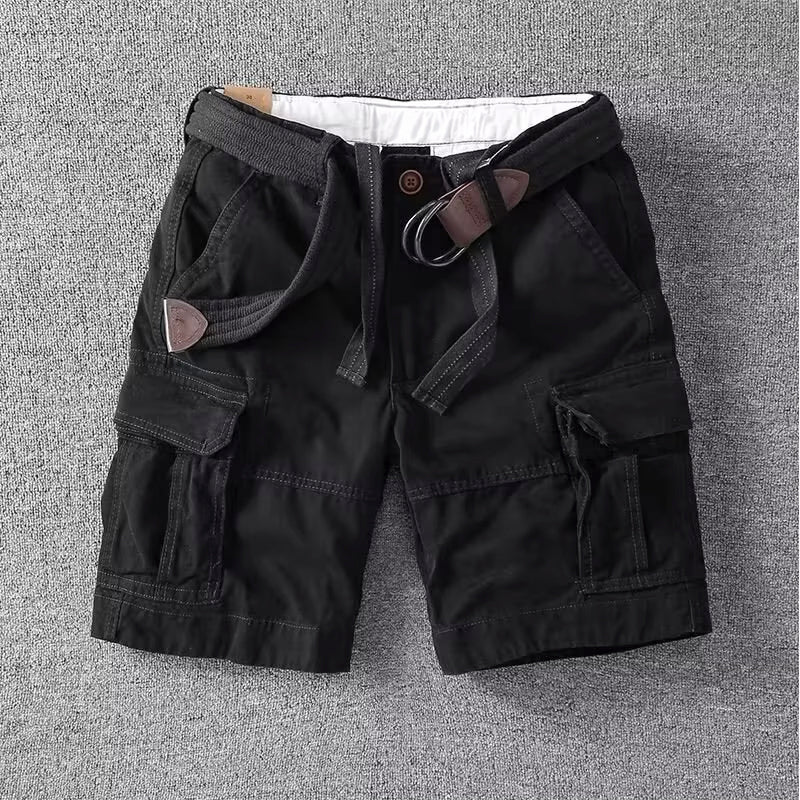 Alfonso | Men's Relaxed Fit Cargo Shorts with Adjustable Belt