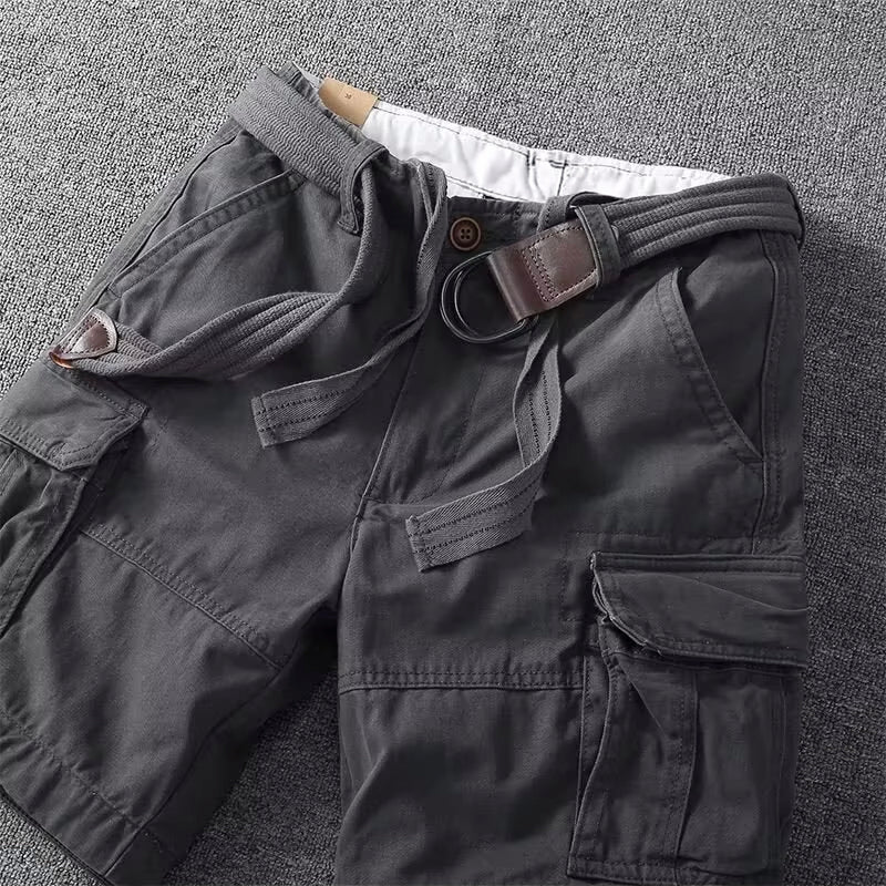 Alfonso | Men's Relaxed Fit Cargo Shorts with Adjustable Belt