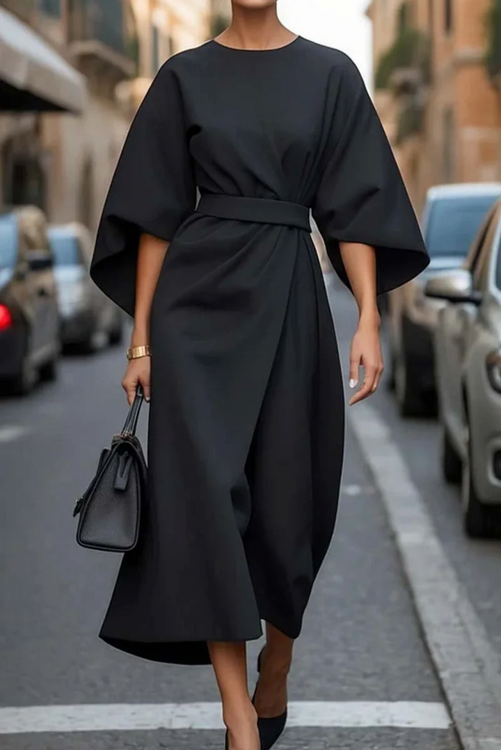 Alice | Women's Flowy Belted Midi Dress for Events