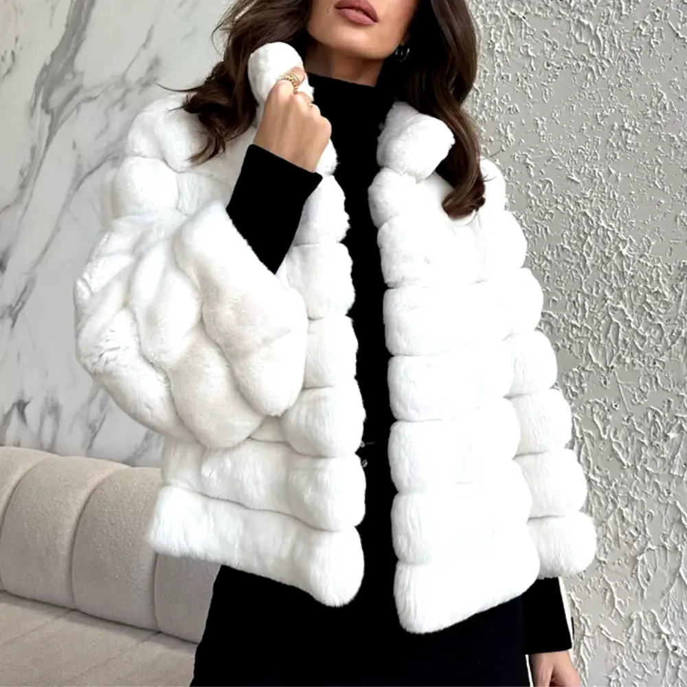 Chic Faux Fur Coat for Ultimate Style White