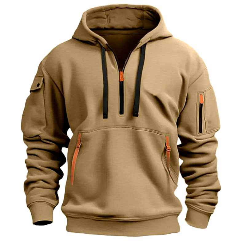 Andy | Sweat à capuche pour homme à demi-zip, confort et style
