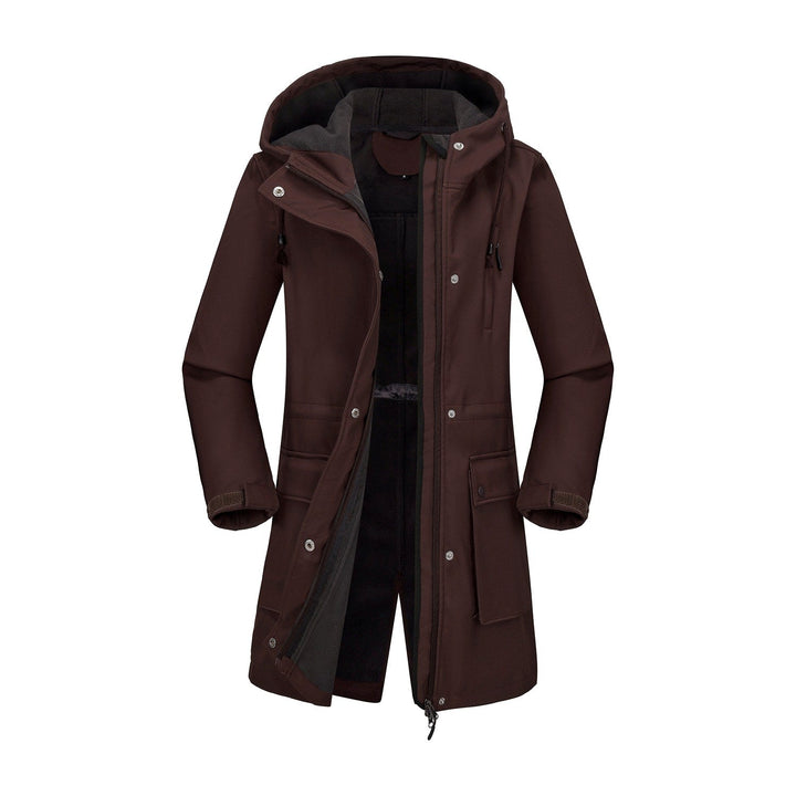 Women's Hooded Zip-Up Multi-Pocket Utility Jacket