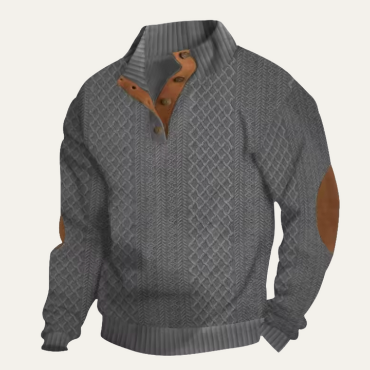 Cardigan pour homme en maille torsadée à boutons sur le devant