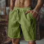 Featherlight Cotton Casual Shorts Men Breathable Comfort Green