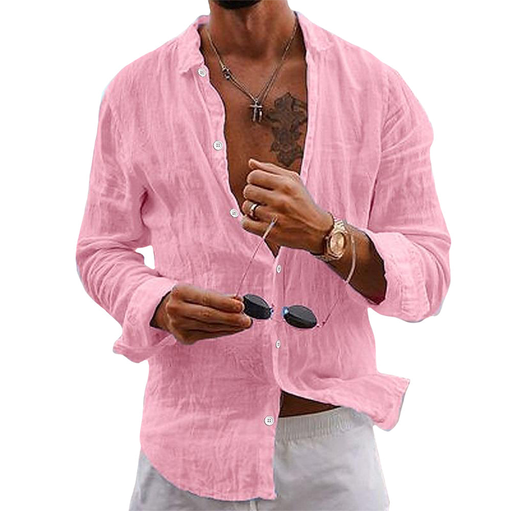 Anderson Classic Linen Shirt Pink