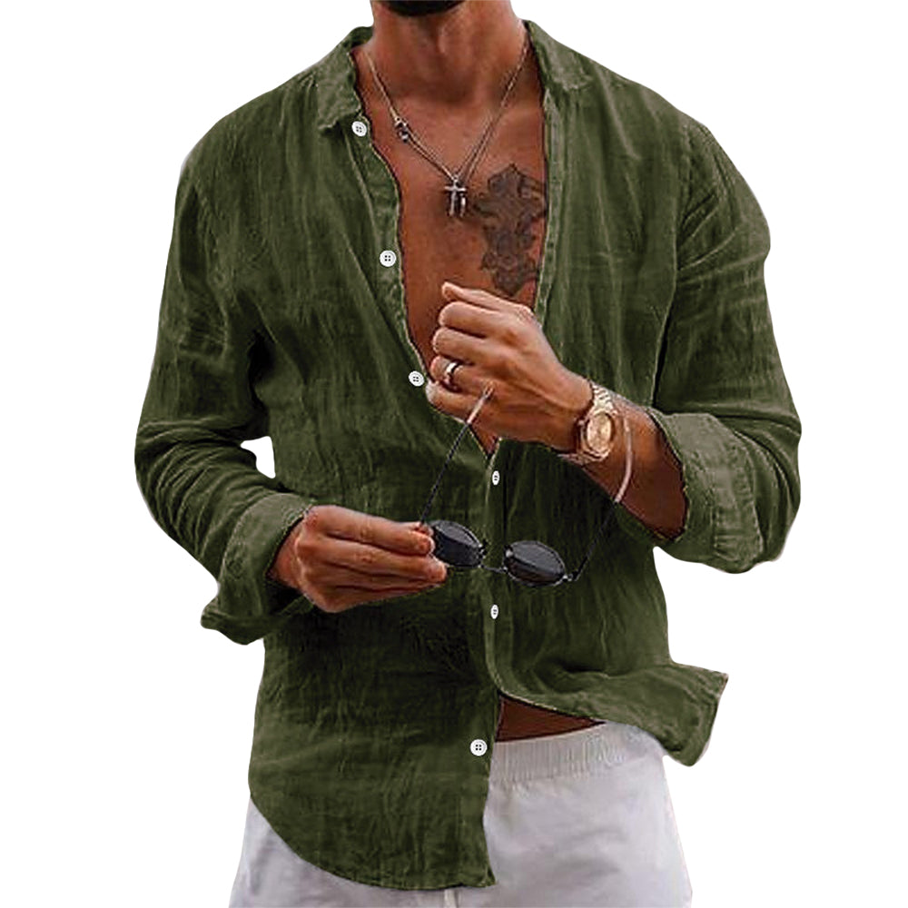 Anderson Classic Linen Shirt Green