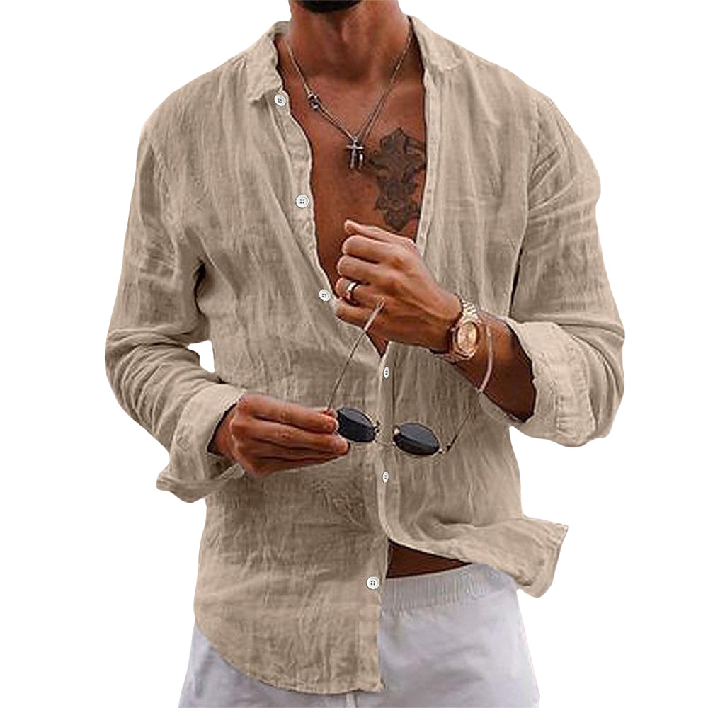 Anderson Classic Linen Shirt Beige