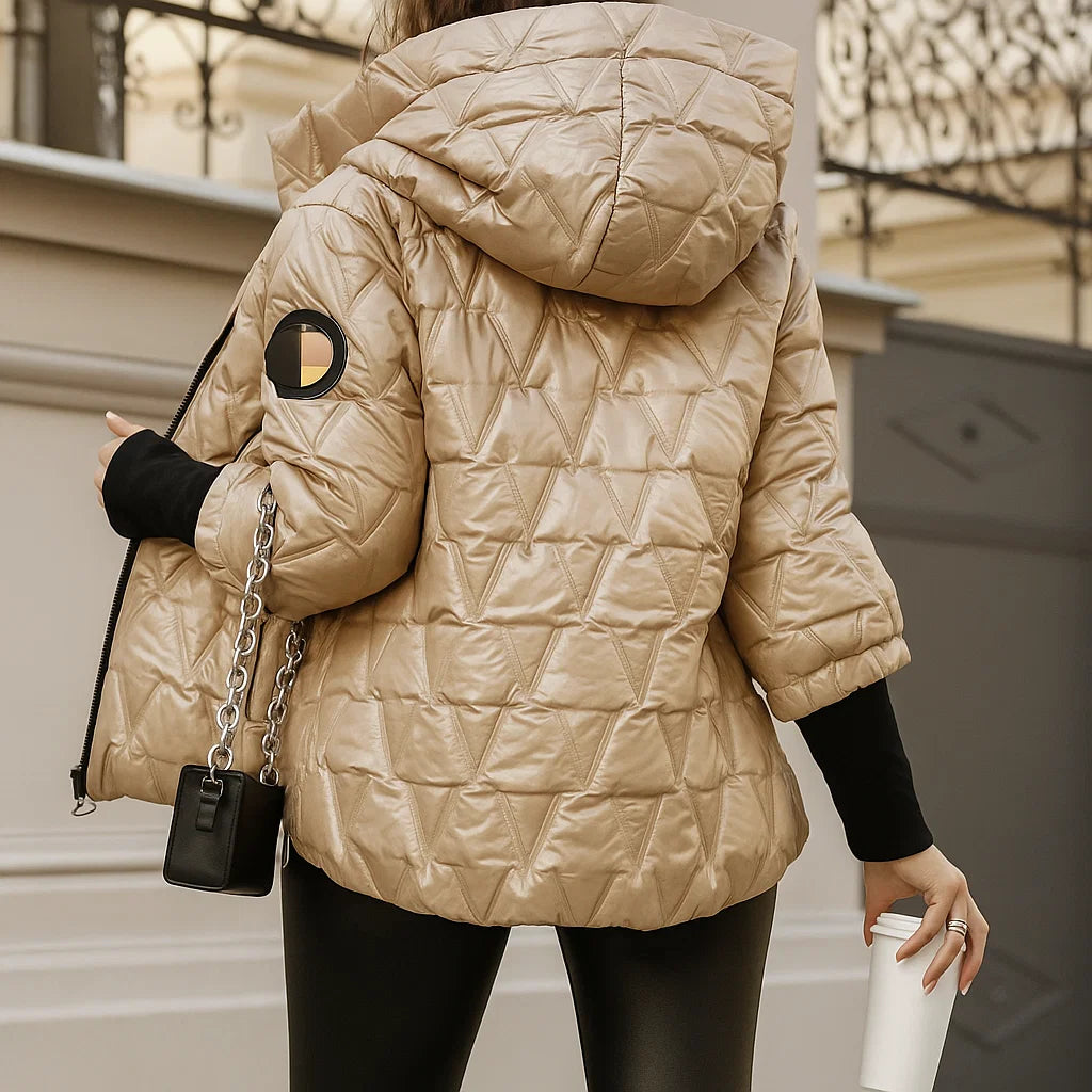 Women's Puffer Jacket – Ultimate Warmth and Comfort. Apricot