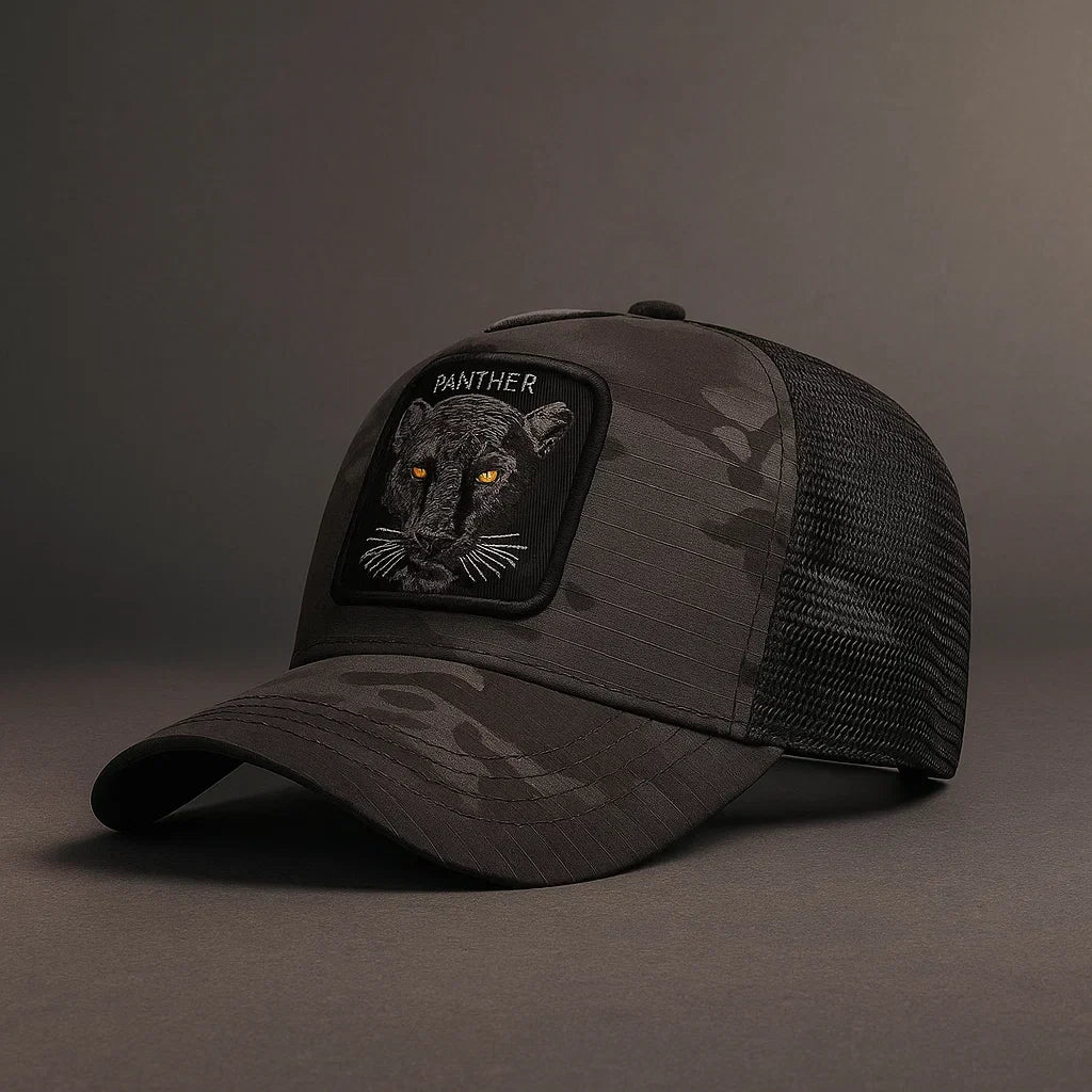 Panther Print Cap-MODAUTLET