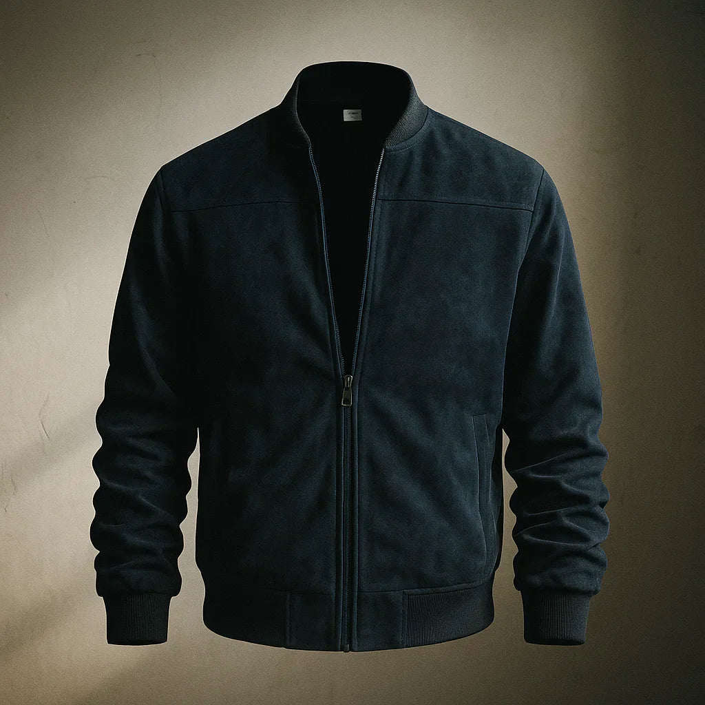 Men's Suede Jacket – Stylish and Comfortable Outerwear Blue
