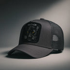 Panther Print Cap Grey