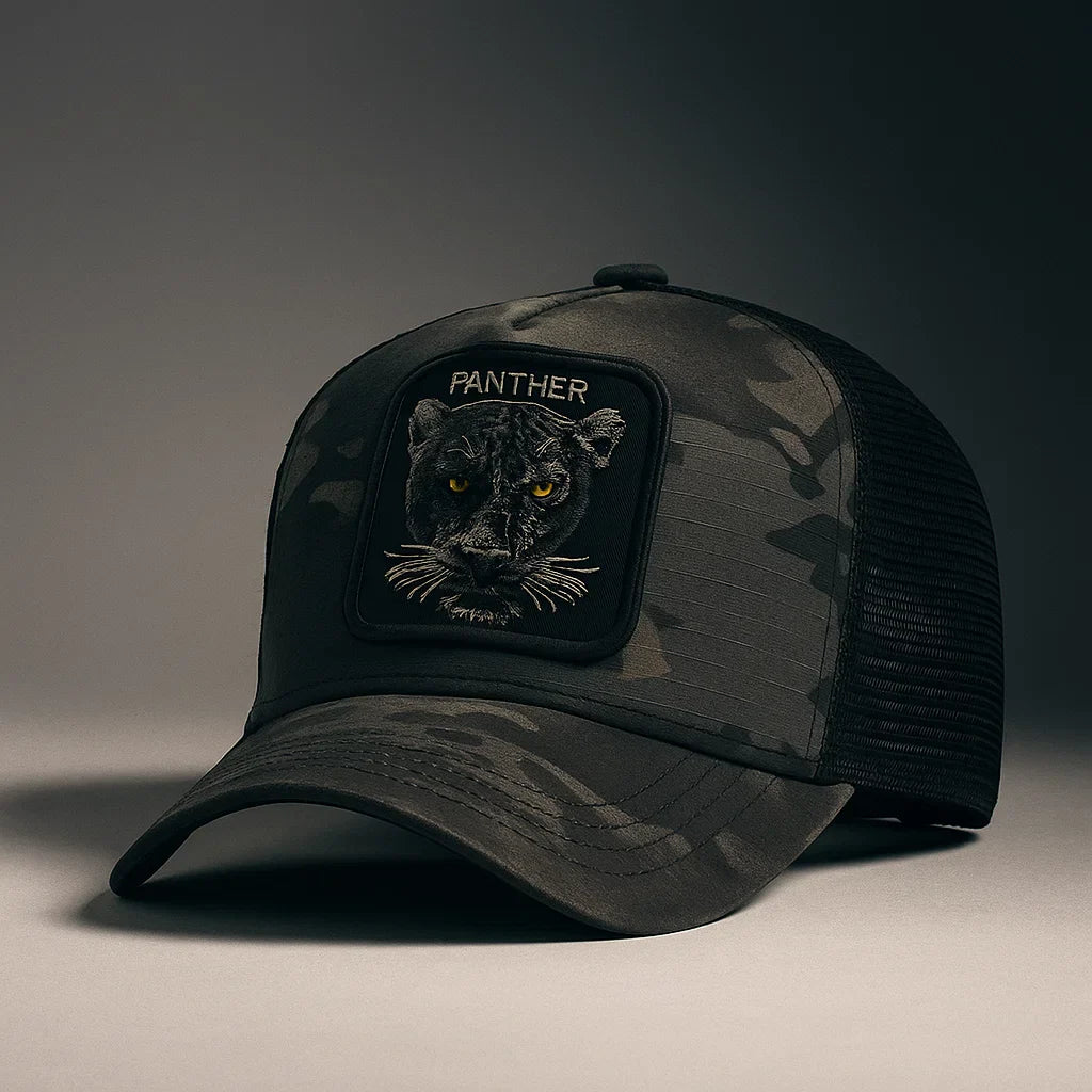 Panther Print Cap-MODAUTLET
