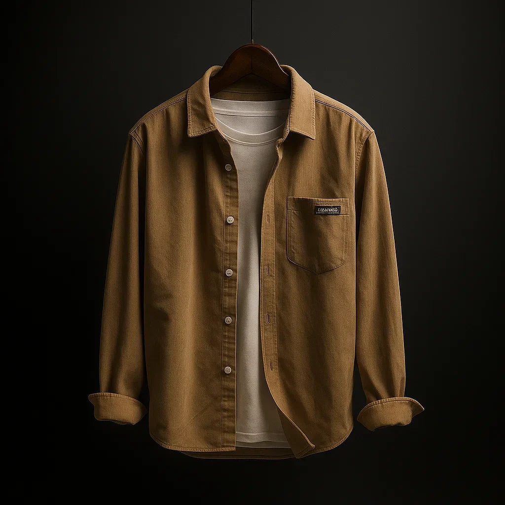Men's Corduroy Shirt - Salerno Style Yellow