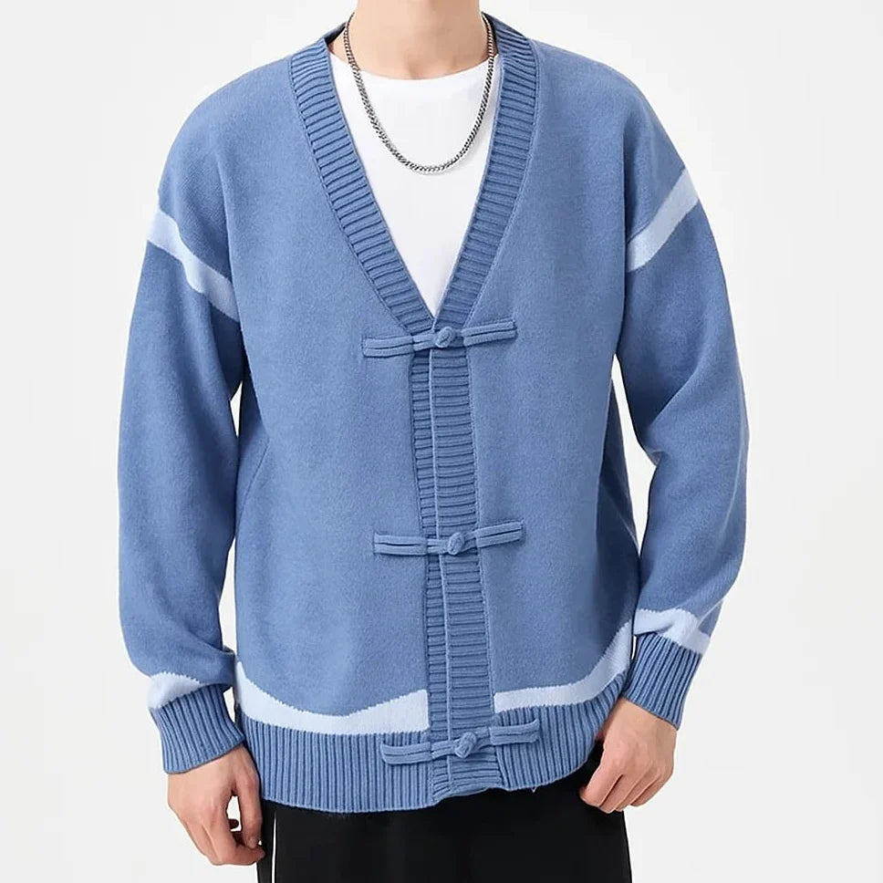 Men's Merino Wool Sweater - Cozy and Stylish Knitwear Blue