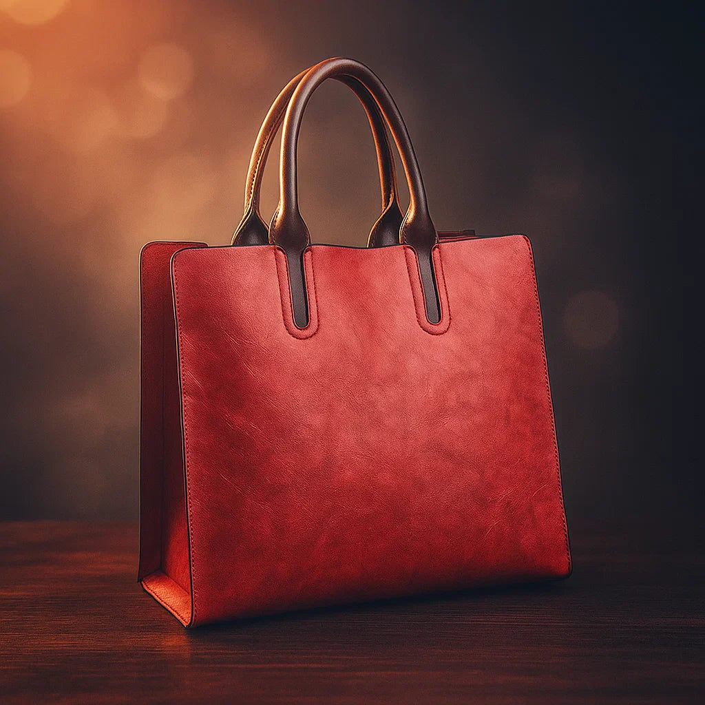 Premium Leather Handbag Red