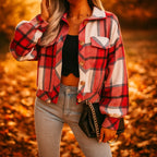 Women's Plaida Street Jacket – Stylish and Versatile Outerwear. Red