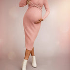 Women's Maternita Dress - Elegant and Comfortable Maternity Wear Pink