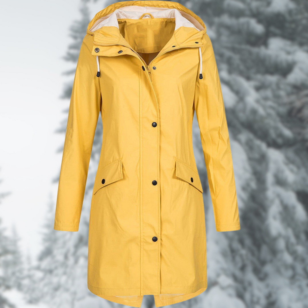 Impermeable con capucha para mujer
