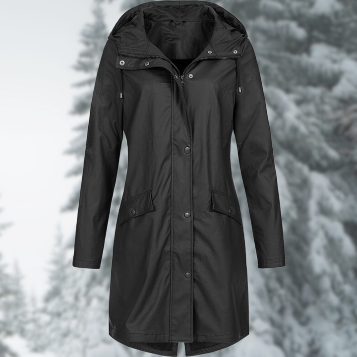 Impermeable con capucha para mujer