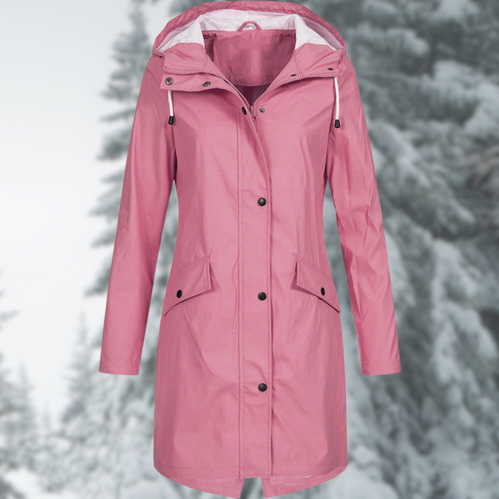 Impermeable con capucha para mujer