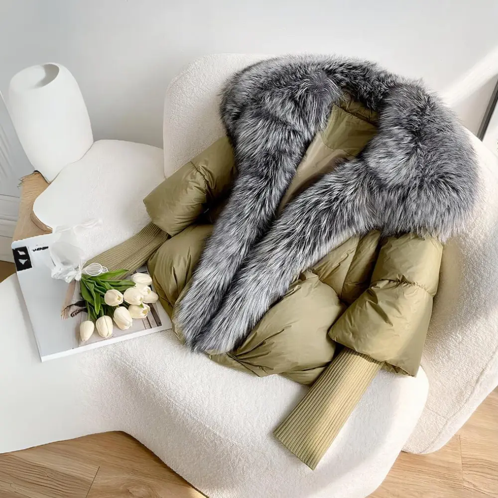 Women's Down Fur Puffer Jacket - Aurora Style