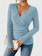 Women's Modern Comfort Sweater Top Blue