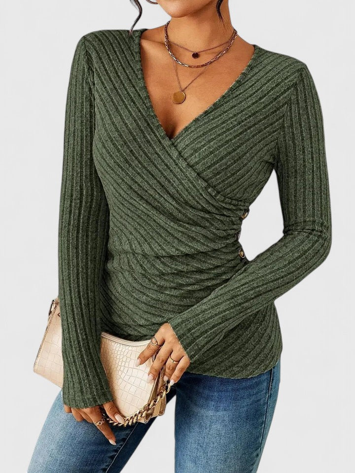Women's Modern Comfort Sweater Top Green