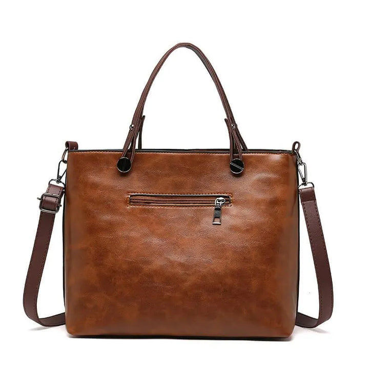 Elegant Leather Shoulder Bag Durable Everyday Companion-MODAUTLET
