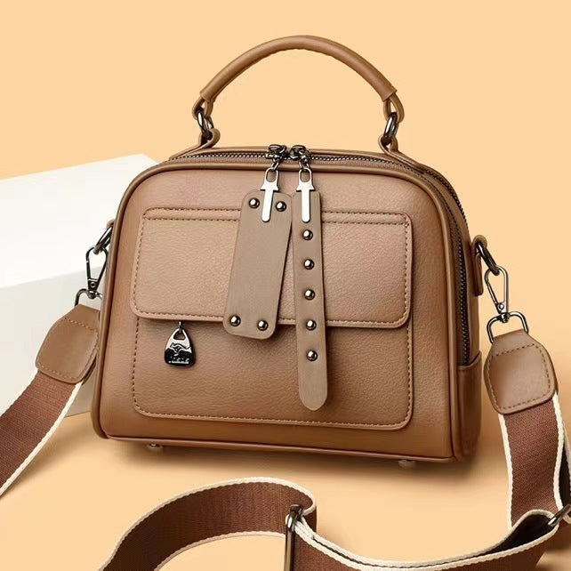 Fashionable Large Capacity Handbag Brown