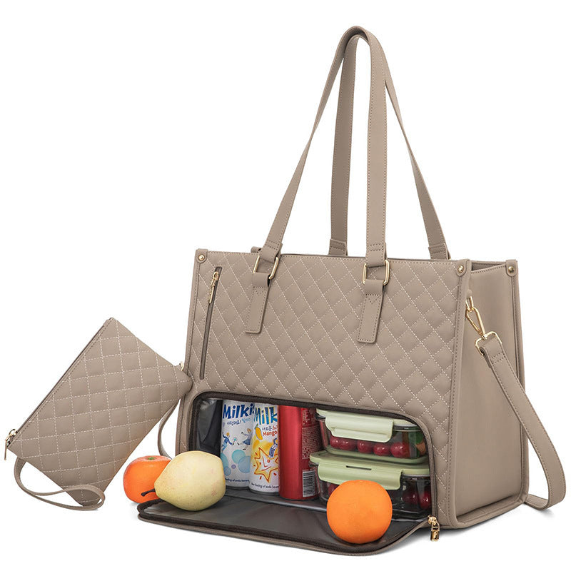 2 In 1 Lunch Tote Bag For Work And Laptop Insulated Carrier-MODAUTLET
