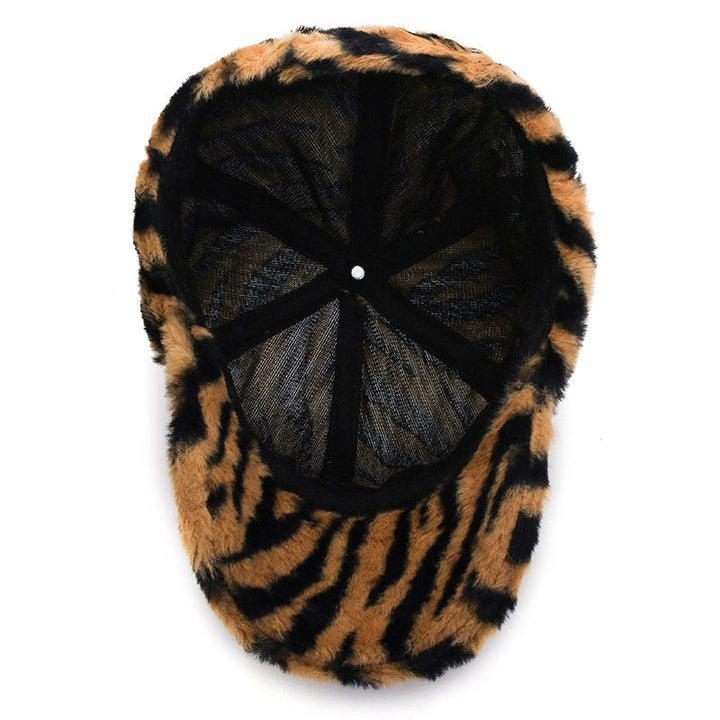 Cappellino da baseball in pile con stampa leopardata per tutte le stagioni