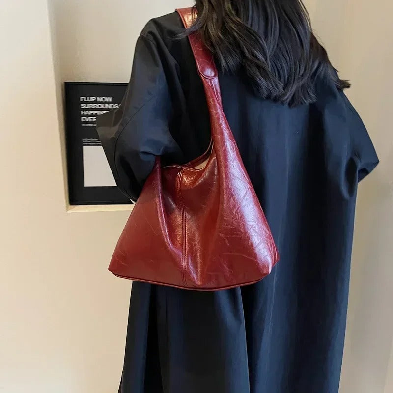 Yaya | Women's Distressed Leather Tote Bag