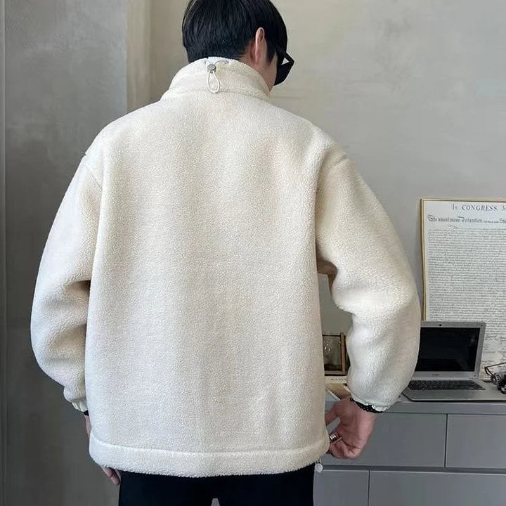 Faux Fur Zipper Jacket for Stylish Comfort-MODAUTLET